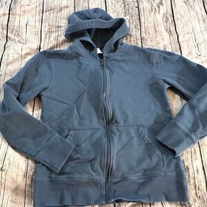 Pact Organic Cozy Blue Organic Cotton Hooded Sweatshirt Size Small